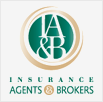 Logo of Insurance Agents & Brokers featuring a circular green and gold emblem with the initials "IA&B" in white, and the full company name in green and gold text below.