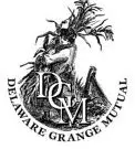 Logo of Delaware Grange Mutual with an illustration of a farmer holding crops. The initials "DGM" are centered in the image.